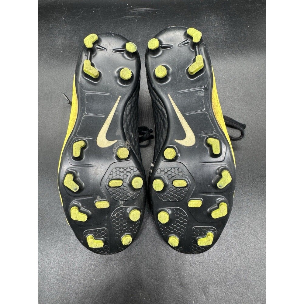Nike Hypervenom Phelon 3 FG Soccer Cleat Youth Size 2.5Y Black/Yellow GUC - Picture 6 of 9